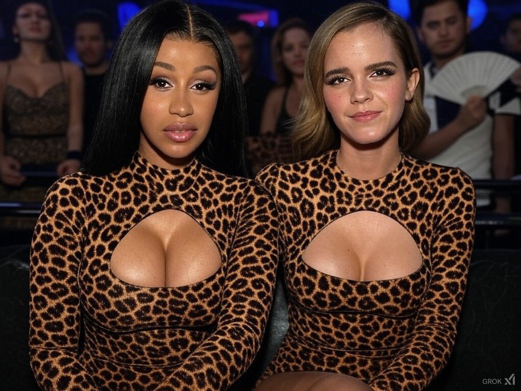 5diHNjKI Emma Watson and Cardi playing with sausages 41.jpg